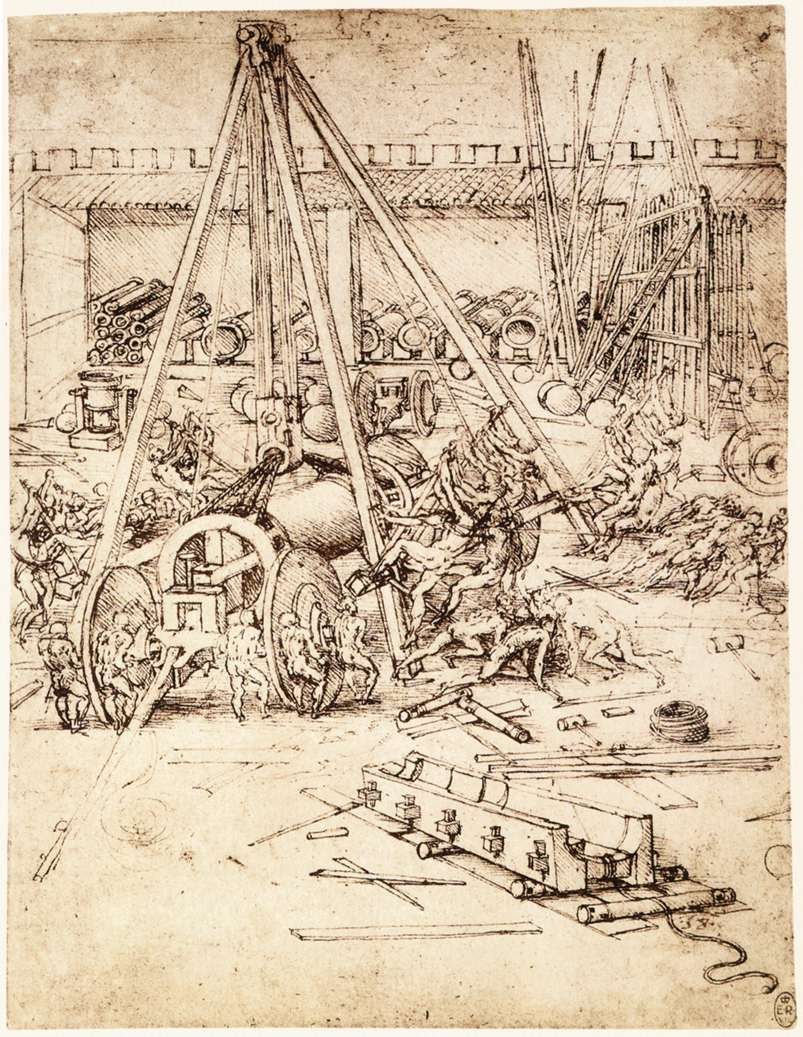 Slévárna kanónů od Leonardo da Vinci
