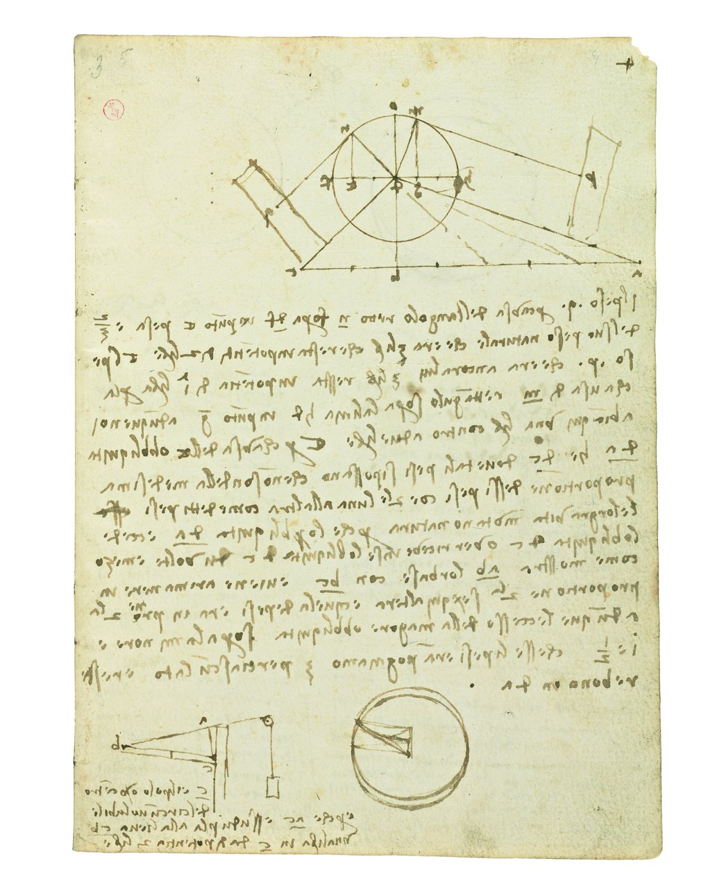 Kodex o letu ptáků, Folio 4 recto od Leonardo da Vinci