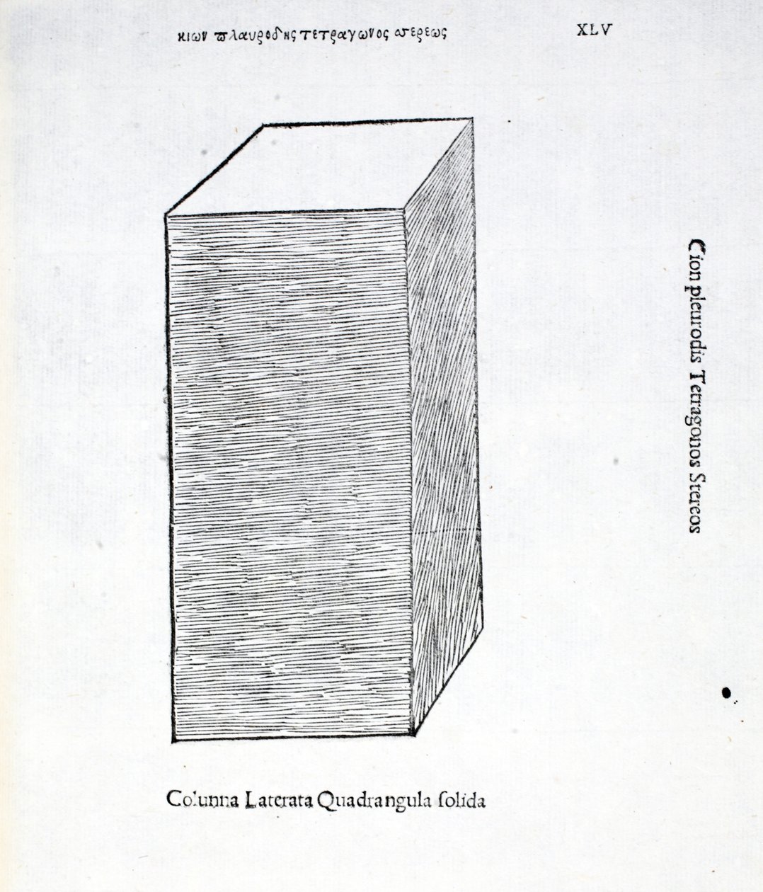 Postranní sloup plný čtverec, ilustrace z 