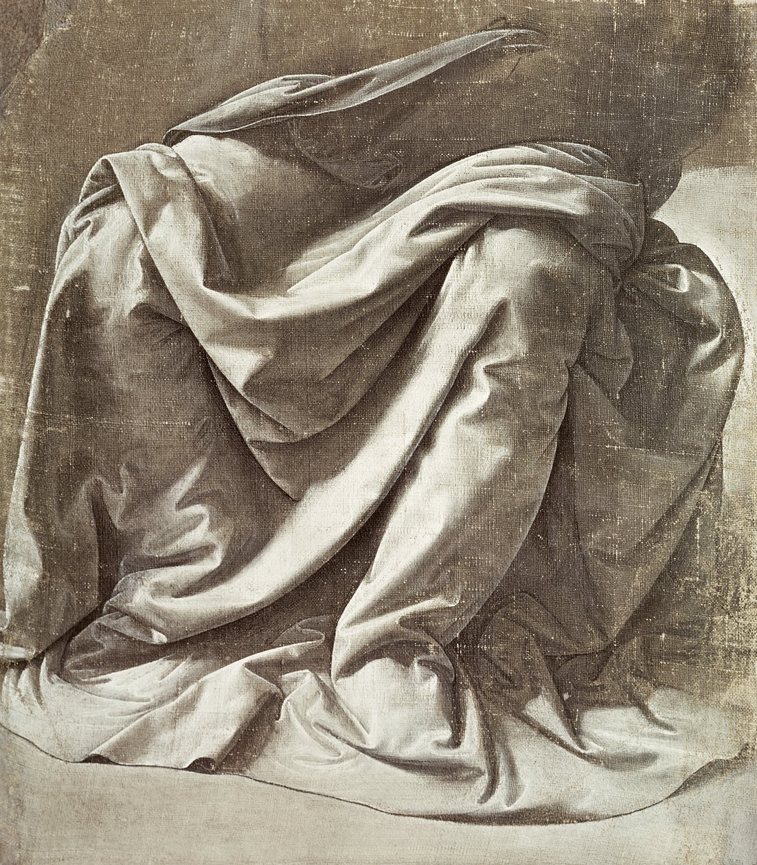 Studie sukna pro sedící postavu, cca 1475-80 (plátno) od Leonardo da Vinci