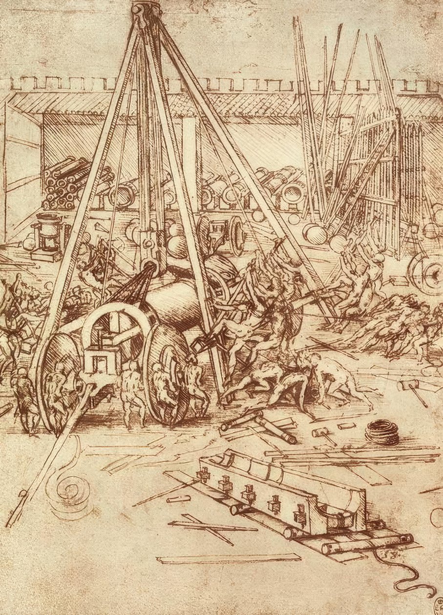 Slévárna zbraní od Leonardo da Vinci