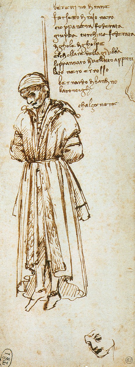 Zavěšení Bernarda Baroncelliho 1479 od Leonardo da Vinci
