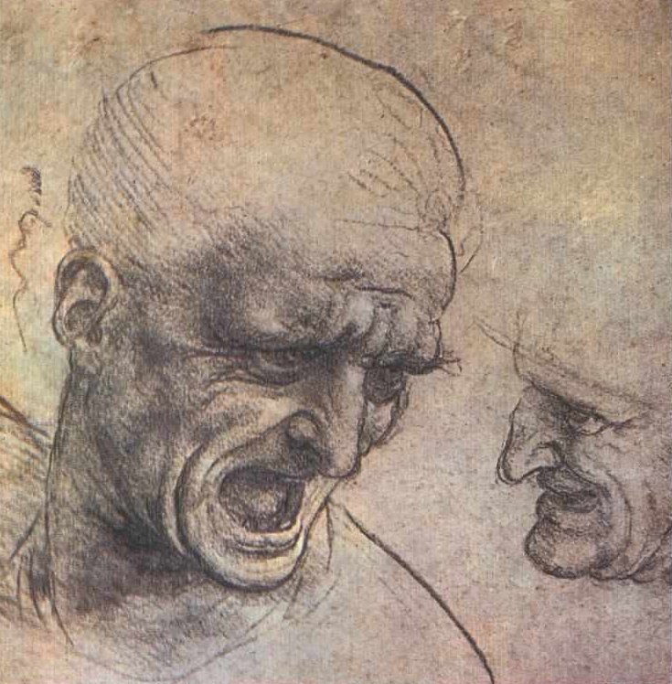 Hlavy válečníků od Leonardo da Vinci