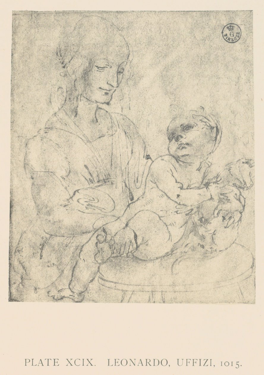 Panna a dítě hladící kotě, kresba Leonarda da Vinciho uložená v galerii Uffizi (přední strana je pod inventárním číslem 421 E r.), Je součástí série děl umělce na toto téma od Leonardo da Vinci