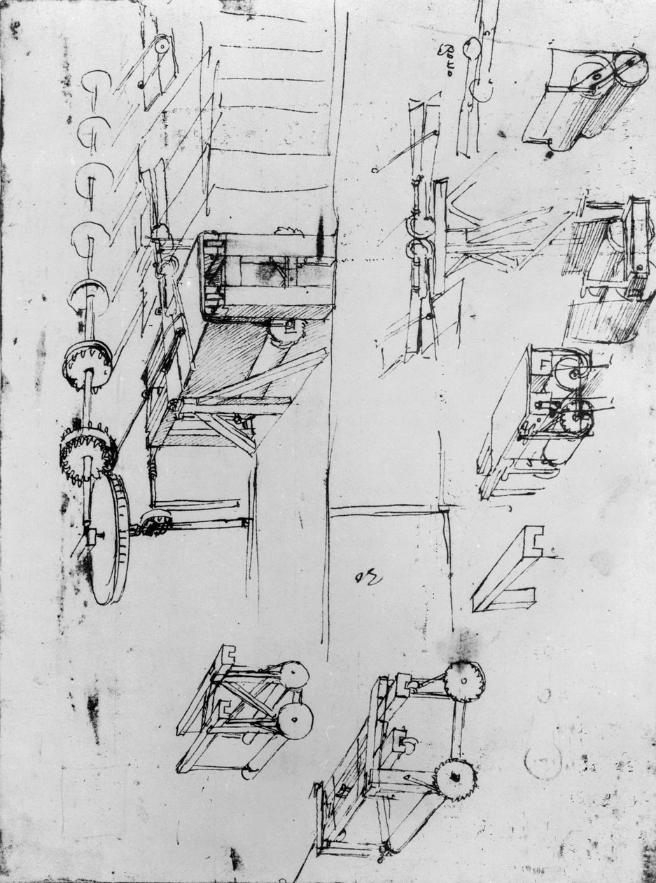 Konstrukce strojů, fol. 367r-b (pero a inkoust na papíře) od Leonardo da Vinci
