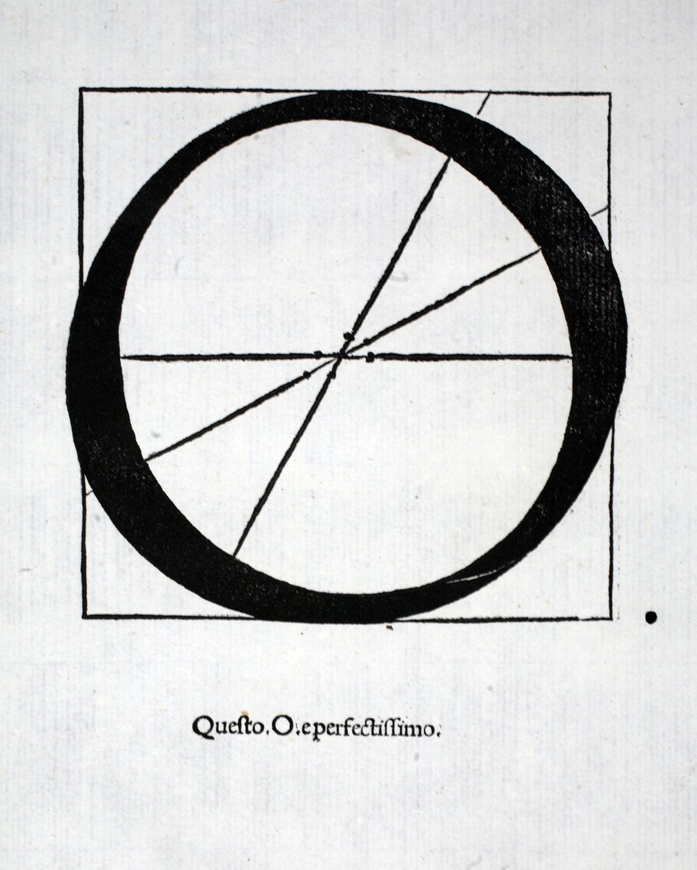 O, ilustrace z knihy "Divina Proportione" od Luky Pacioliho (asi 1445-1517), původně vydáno. Benátky, 1509 od Leonardo da Vinci