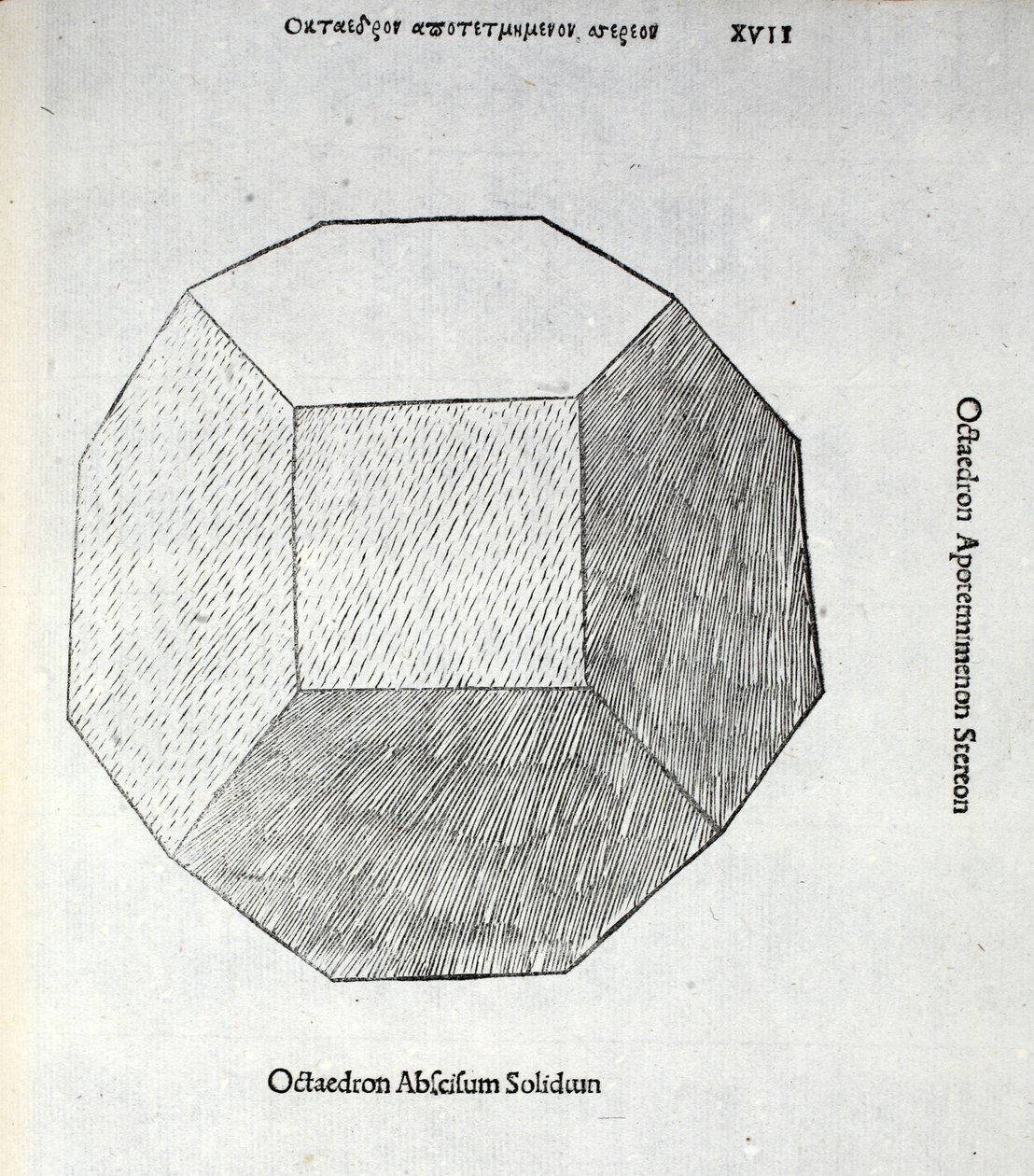Octocedron cut off solid, ilustrace z 