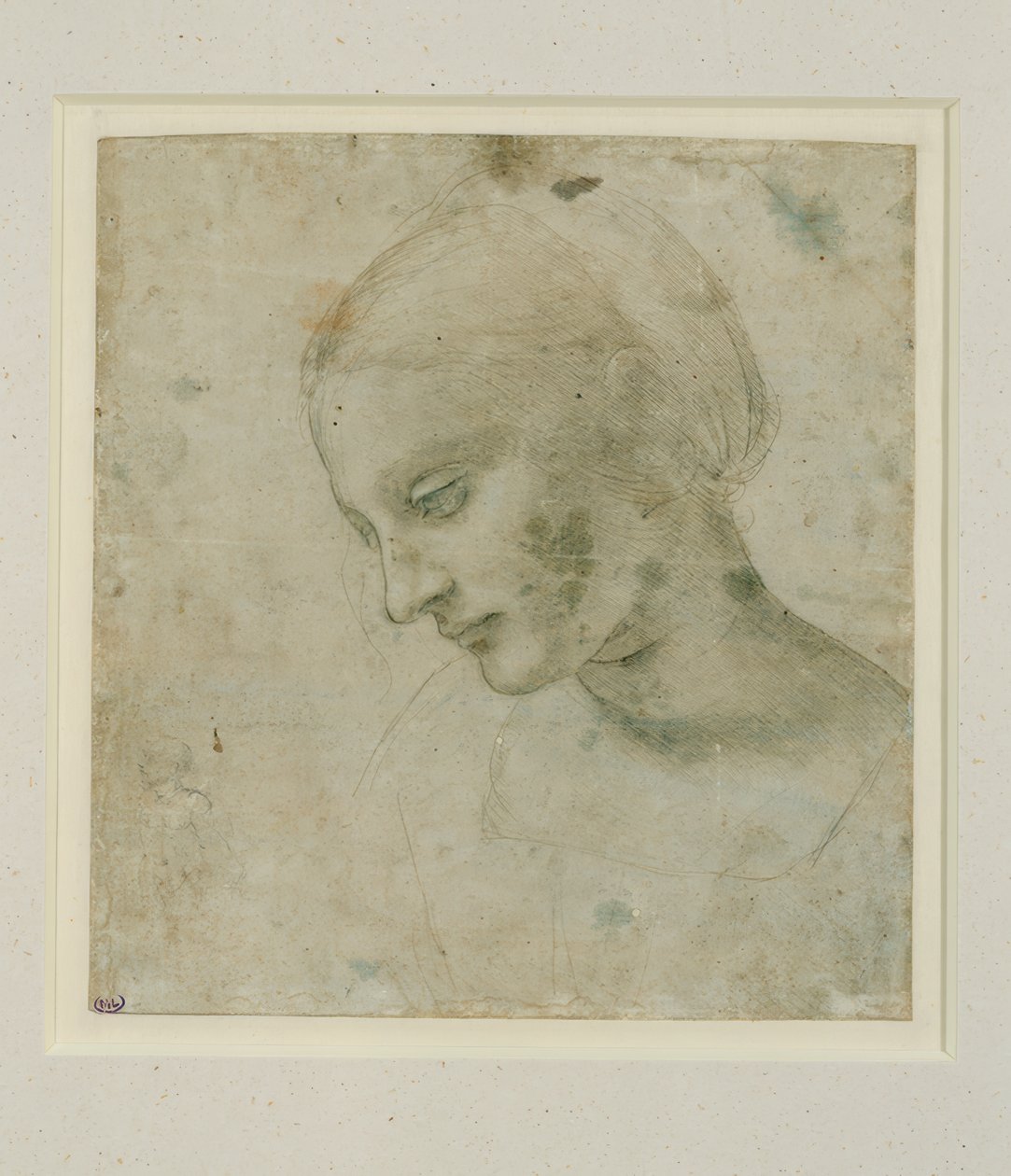 Studie ženské hlavy v přibližném profilu od Leonardo da Vinci
