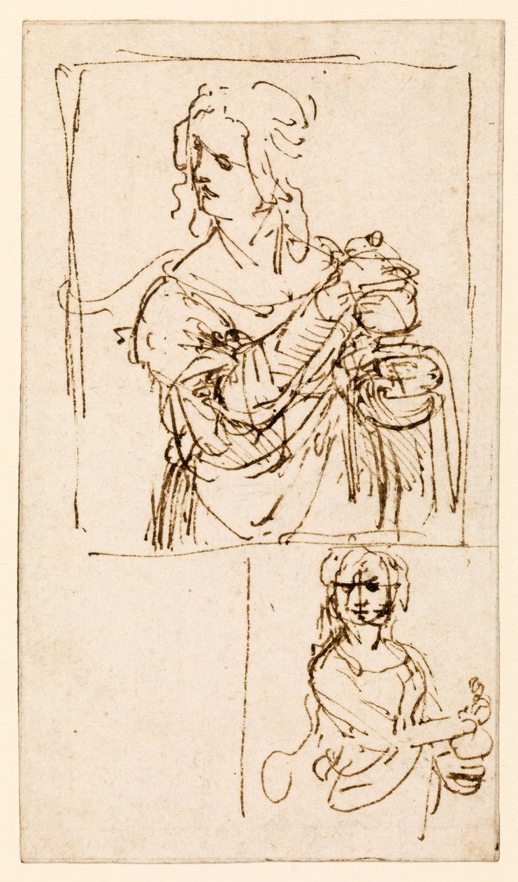 Studie pro sv. Máří Magdalenu, c.1480-83 od Leonardo da Vinci
