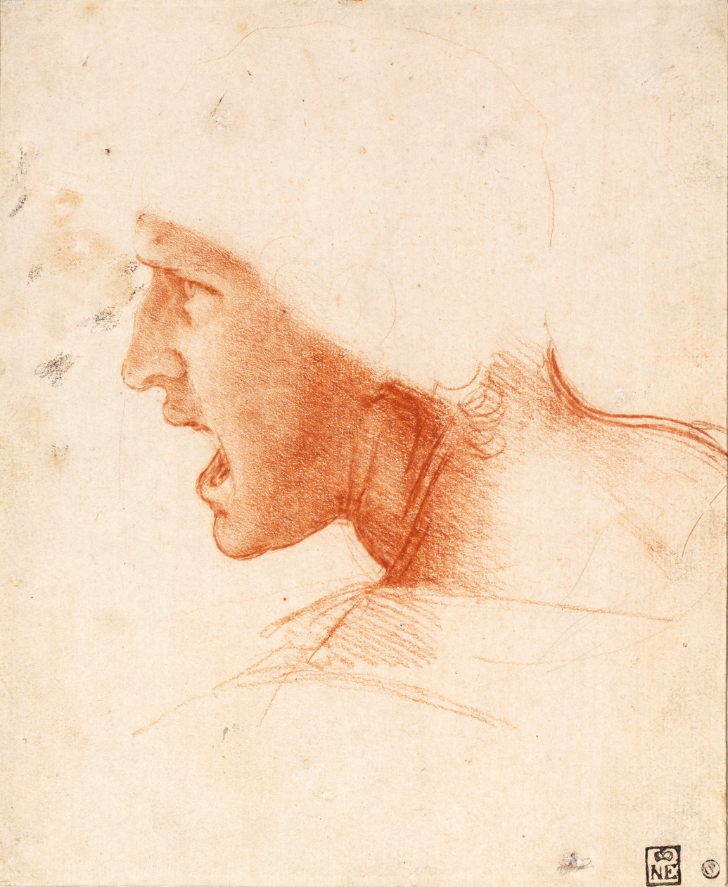Studie válečníků vedoucí k bitvě u Anghiari od Leonardo da Vinci