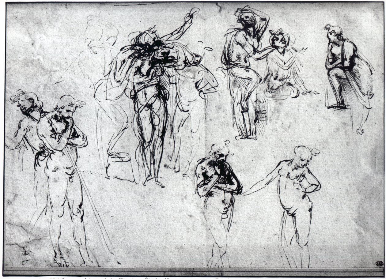Studie nahých mužů od Leonardo da Vinci