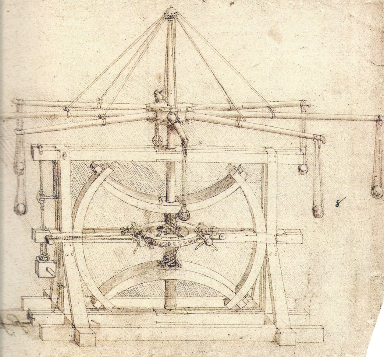 Setrvačník (mechanický) od Leonardo da Vinci
