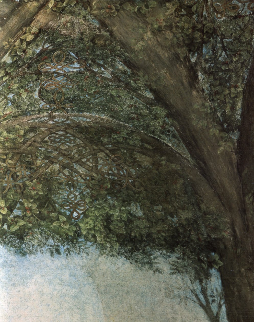 výzdoba osy Sala delle na hradě Sforza od Leonardo da Vinci