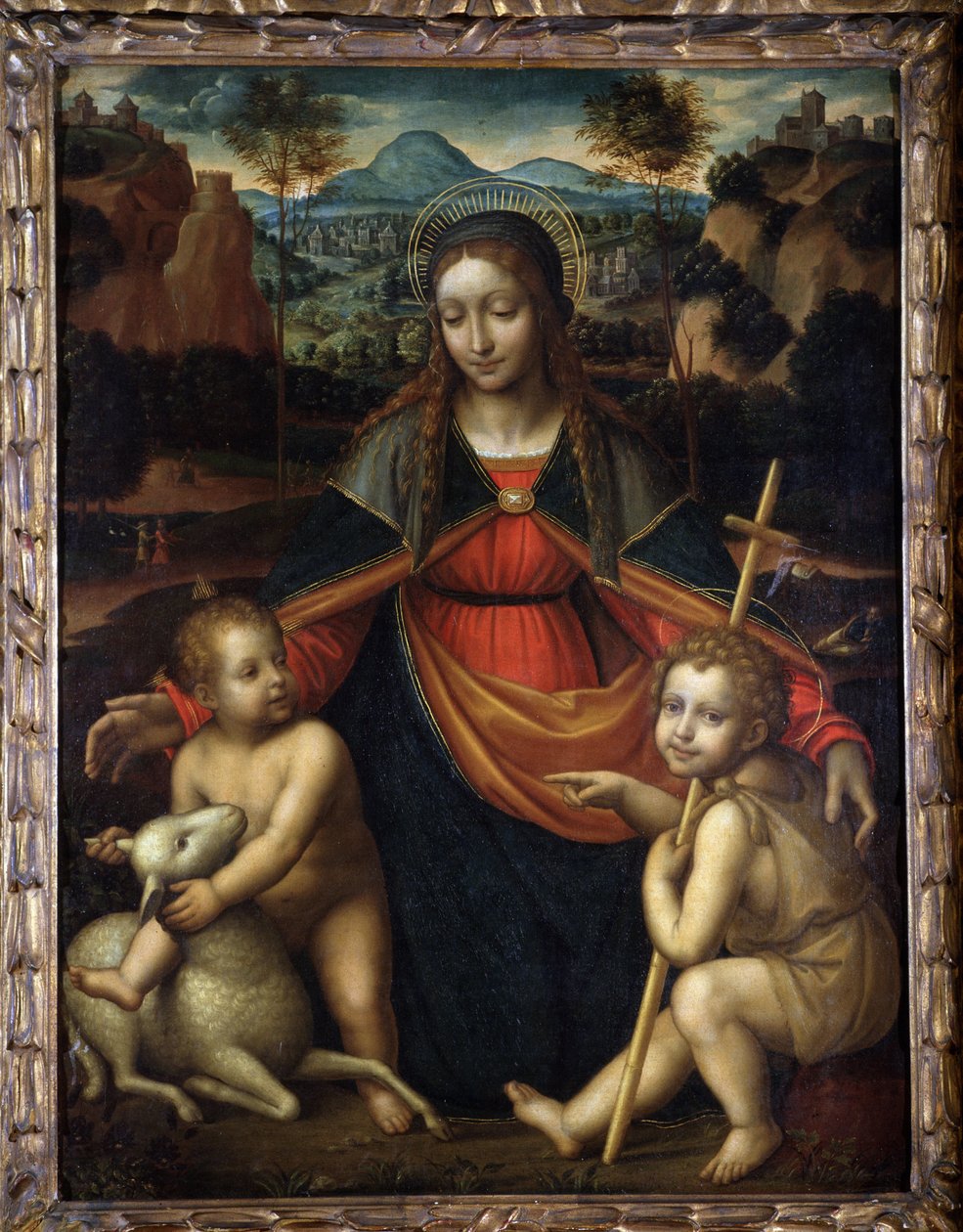 The Virgin - Škola Leonarda da Vinci, Muzeum Menton od Leonardo da (school of) Vinci