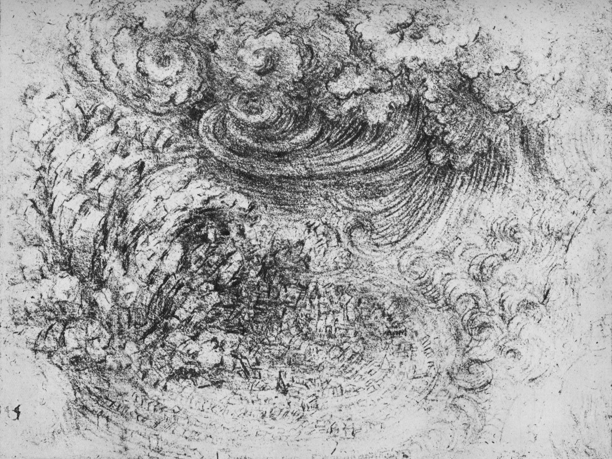 Průtrž mračen, c1480 1945 od Leonardo da Vinci