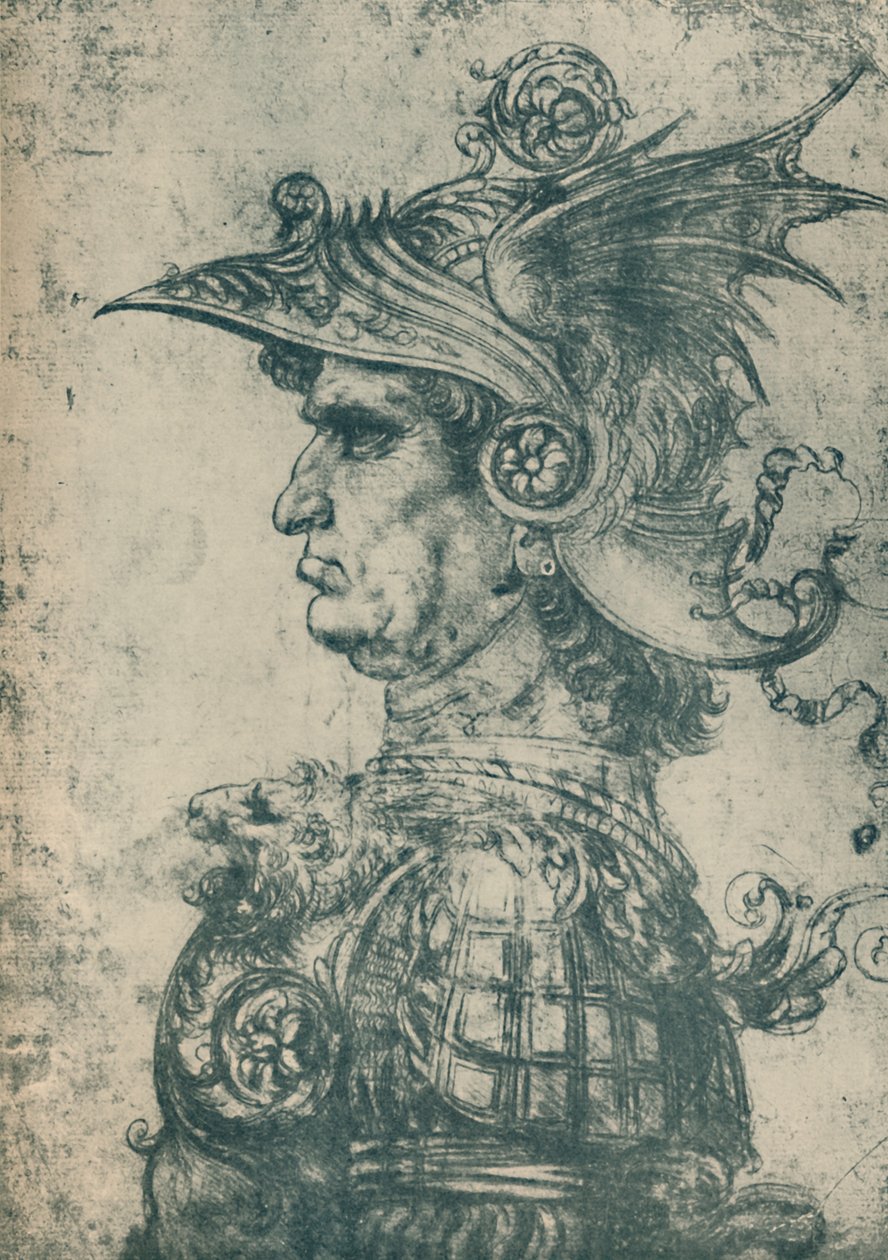 A Condottiere, 1480, 1932 od Leonardo da Vinci
