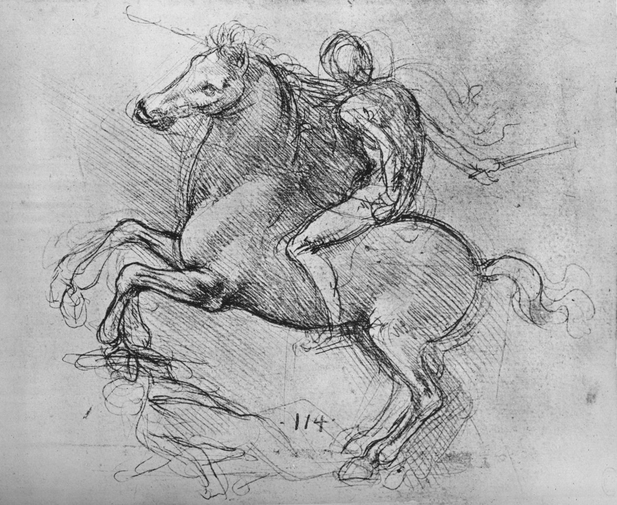 Jezdec šlapající po padlém nepříteli, c1480 1945 od Leonardo da Vinci