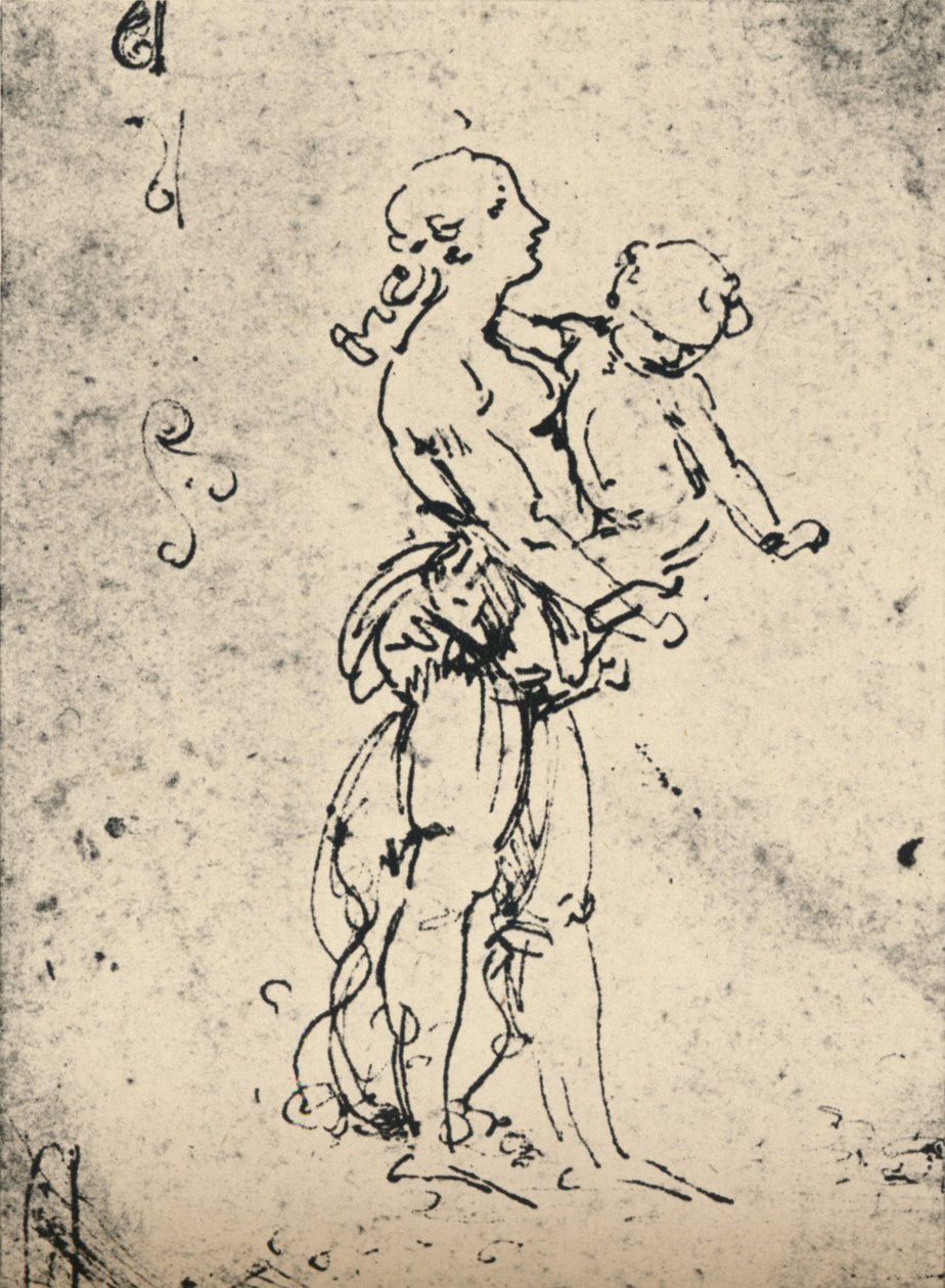 Žena nesoucí dítě, c1481 1945 od Leonardo da Vinci