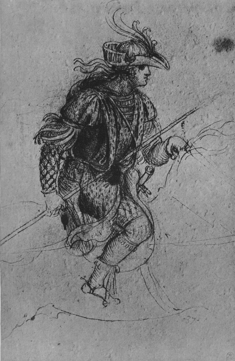 Mládež na koni, c1480 1945 od Leonardo da Vinci