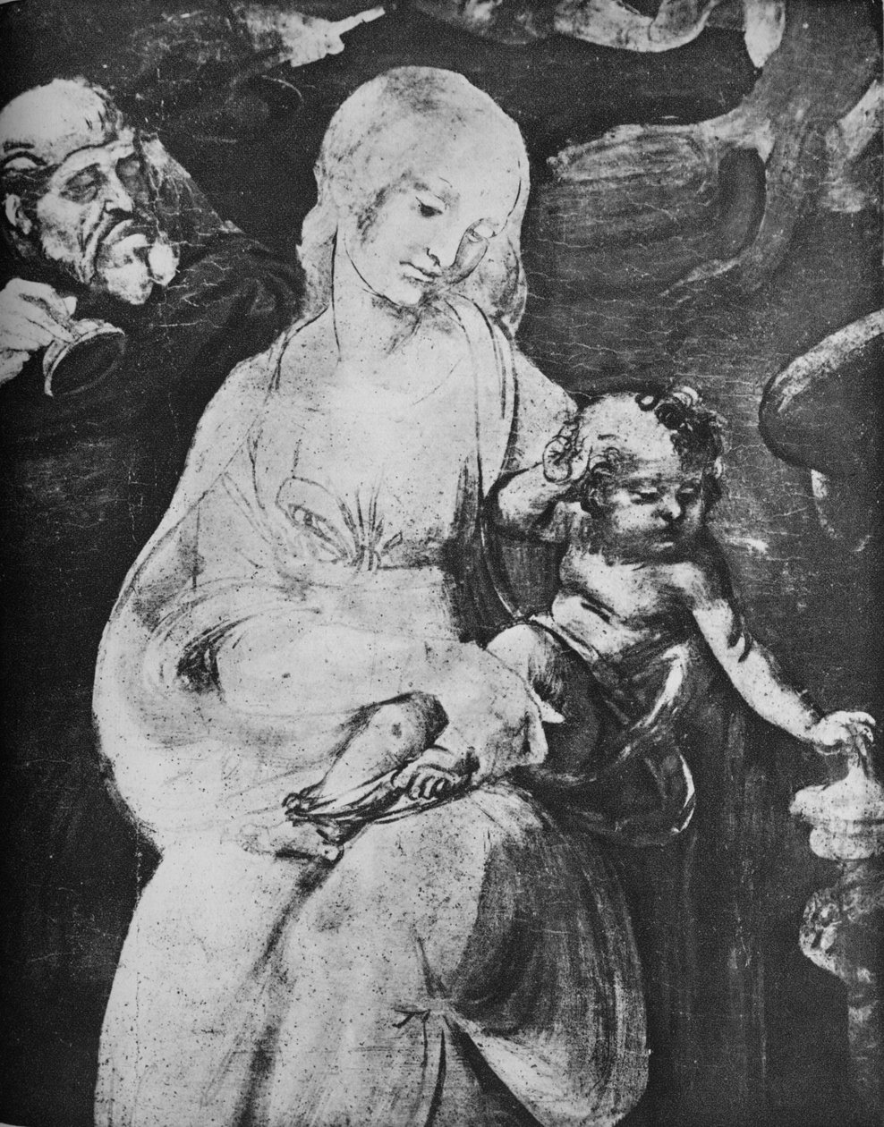 Klanění tří králů - Panna a dítě, c1481 1945 od Leonardo da Vinci