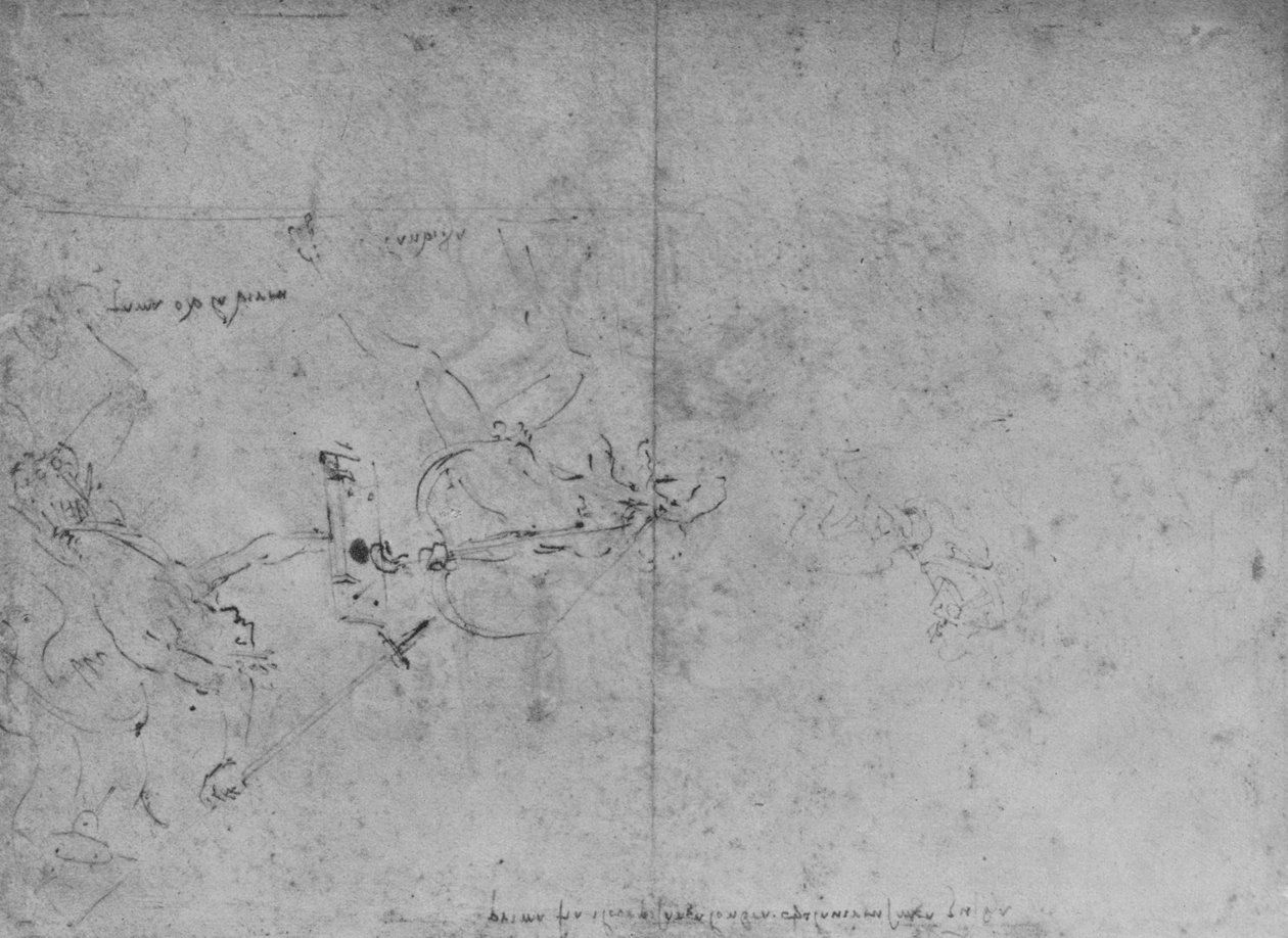 Alegorie slávy Útočící závist, c1480 1945 od Leonardo da Vinci