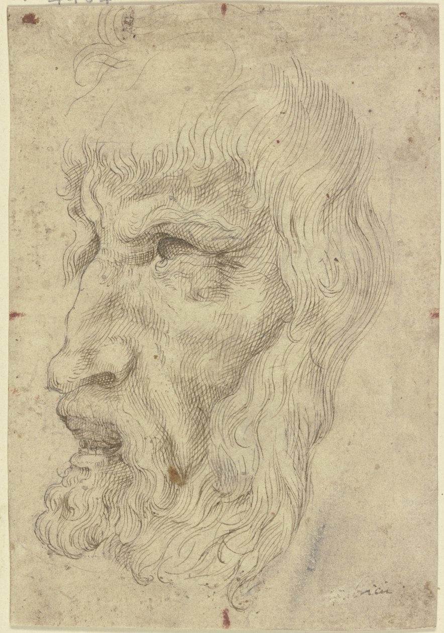 Starožitné masky nalevo od Leonardo da Vinci