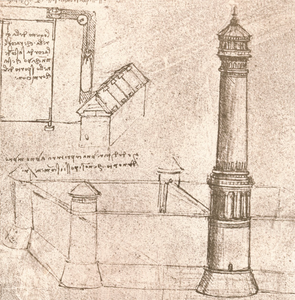 Architektura pro hrady, c1472-c1519 1883 od Leonardo da Vinci