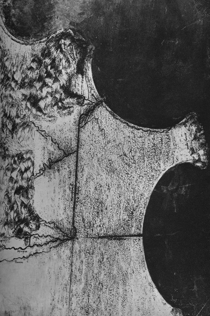 Pohled z ptačí perspektivy na pobřeží Itálie, severně od Terraciny, c1480 1945 od Leonardo da Vinci