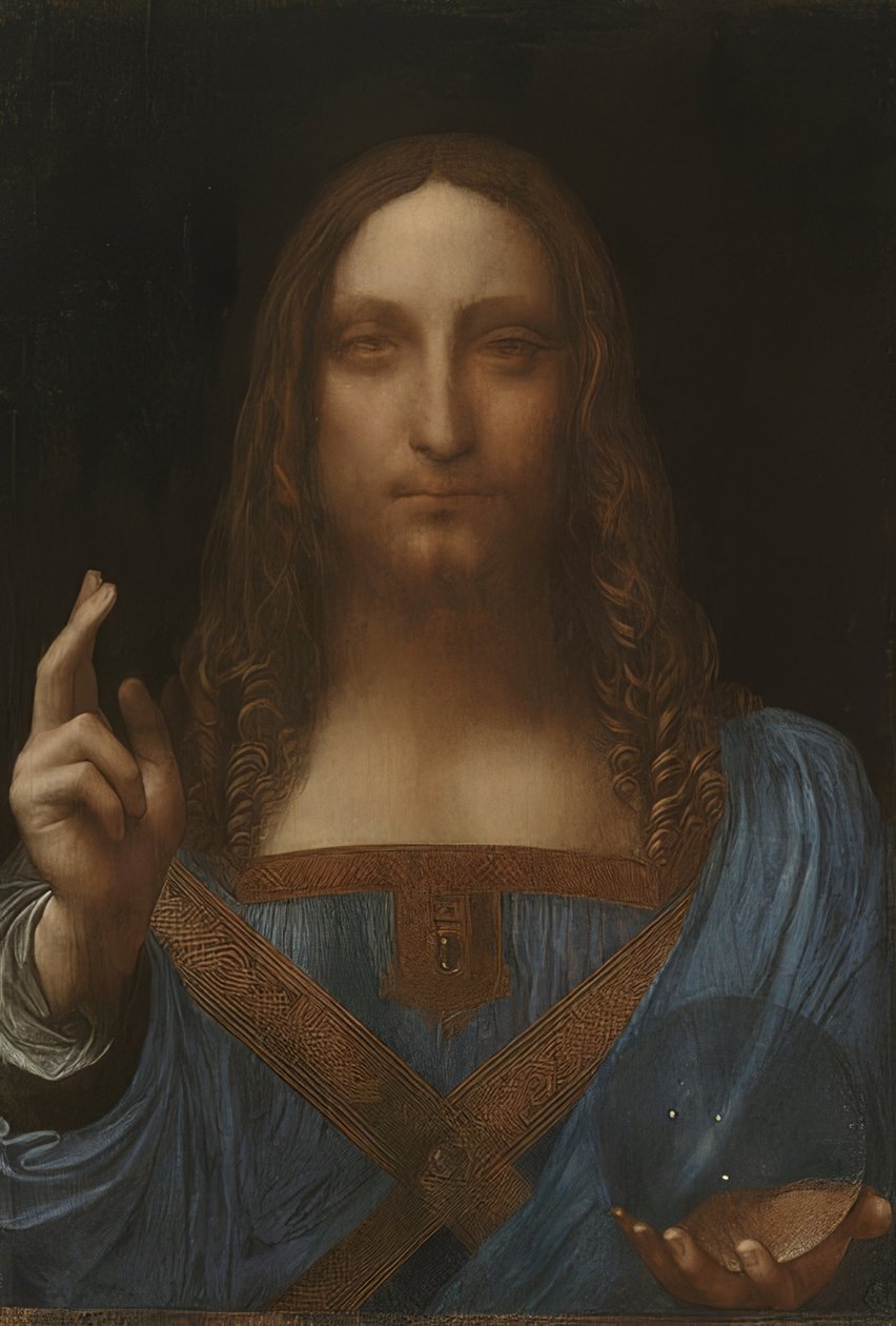 Kristus Vykupitel (Salvator Mundi). Kolem 1499-1500 od Leonardo da Vinci