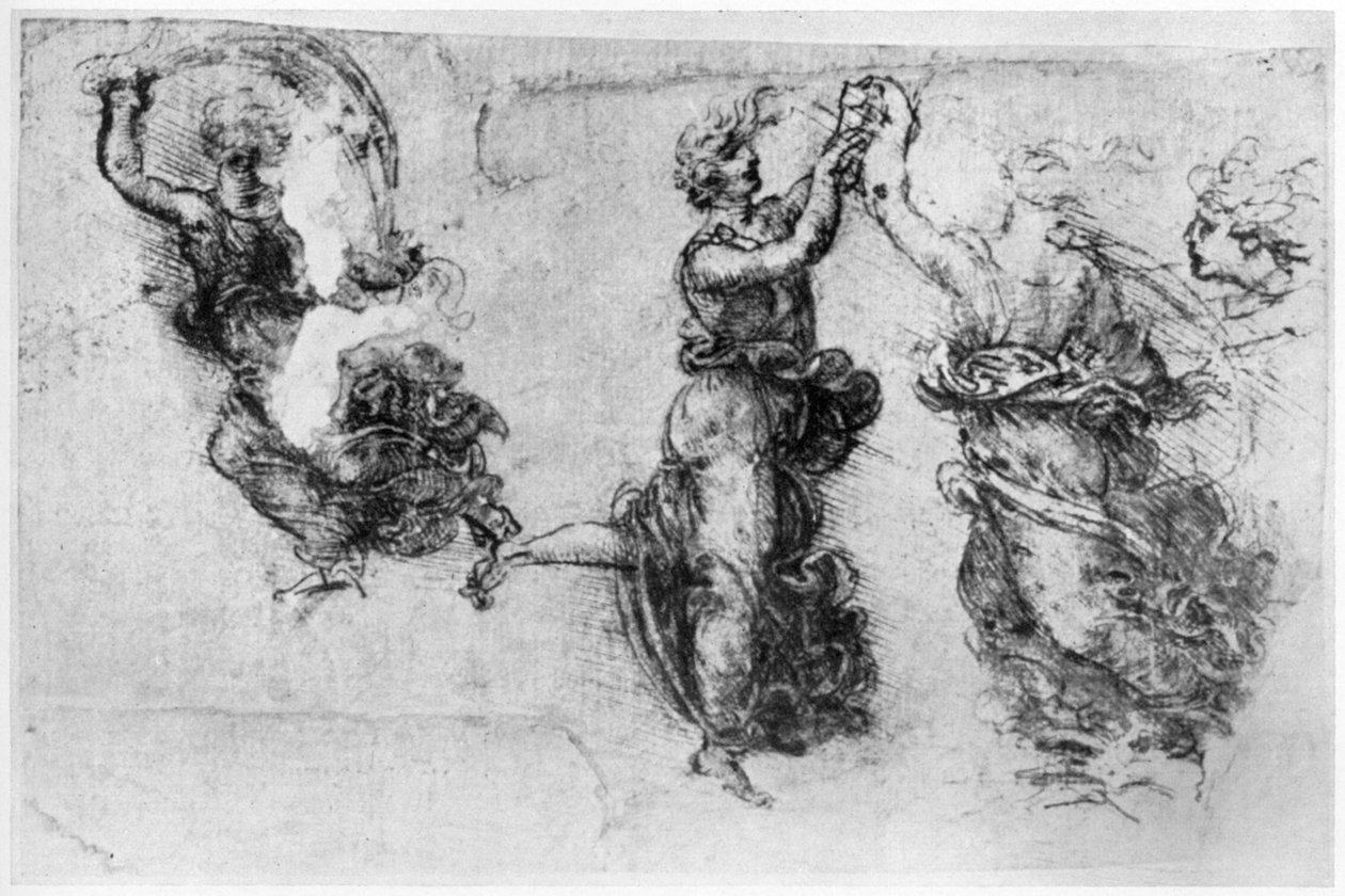 Tančící ženy, konec 15. nebo začátek 16. století 1954. od Leonardo da Vinci
