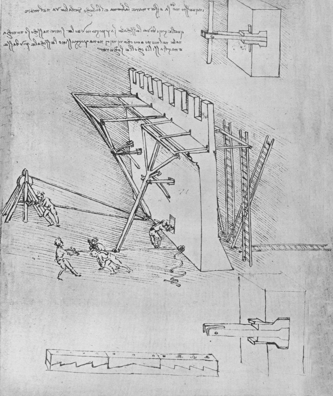 Zařízení pro odrážení žebříků, c1480 1945 od Leonardo da Vinci