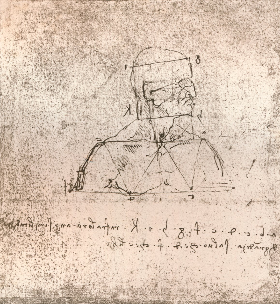 Kresba ilustrující teorii proporcí lidské postavy, c1472-c1519 1883 od Leonardo da Vinci