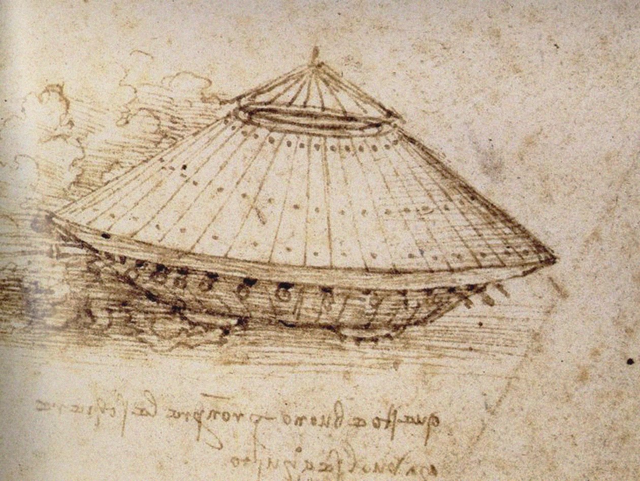 Nákres obrněného tanku, cca 1485 od Leonardo da Vinci