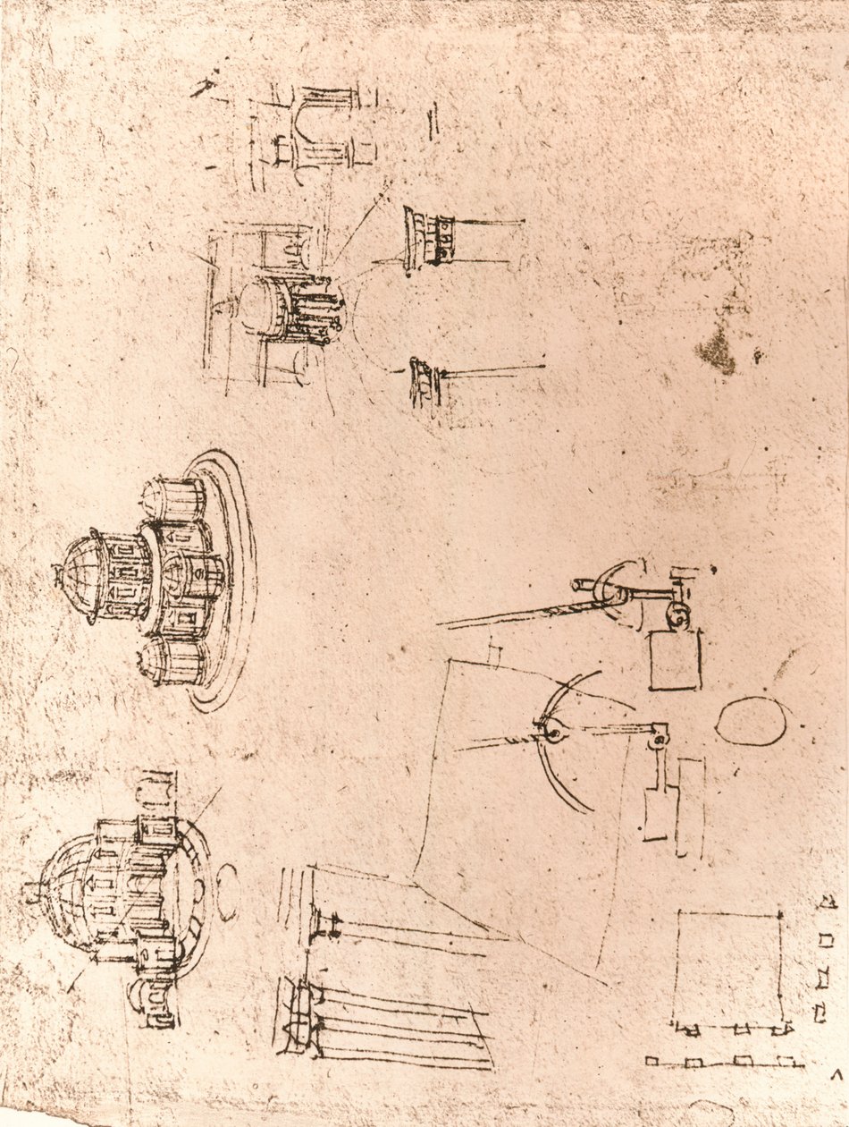 Kresba církevní architektury, c1472-c1519 1883 od Leonardo da Vinci