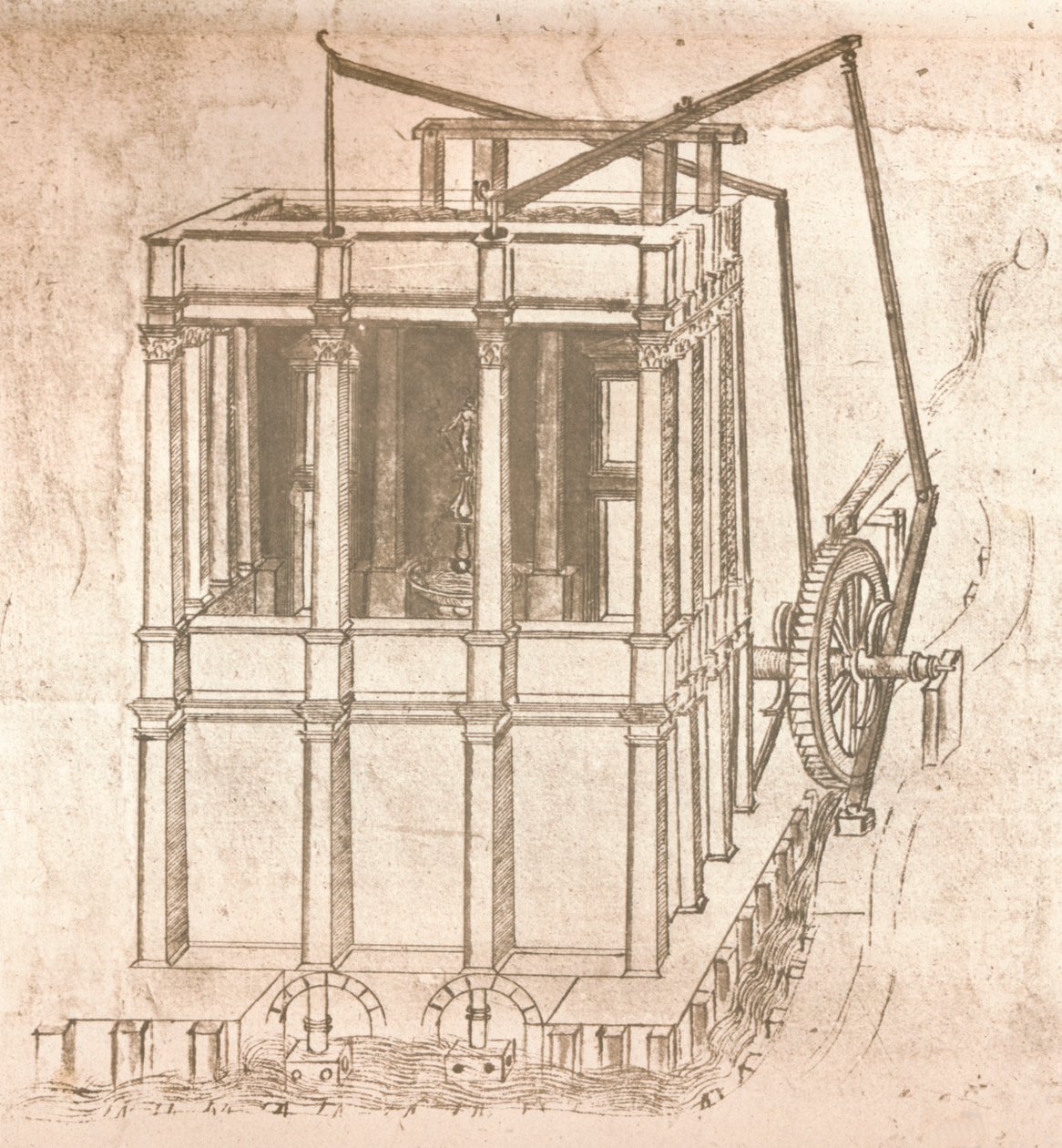 Kreslení projektů pro zámky a vily, c1472-c1519 1883 od Leonardo da Vinci