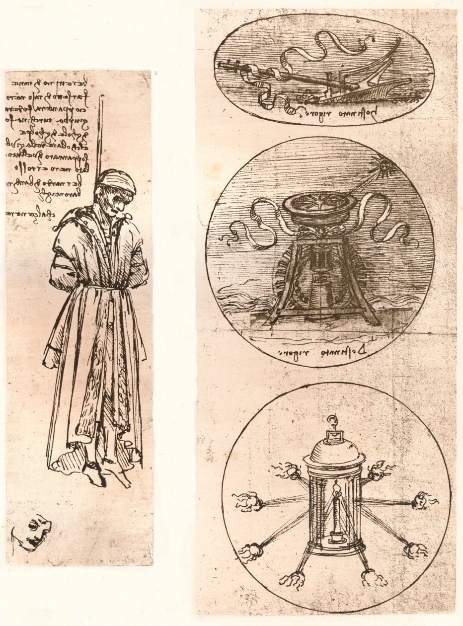 Závěsné kresby Bernarda di Bandino Baroncelli a emblémy, c1472-c1519 1883. od Leonardo da Vinci