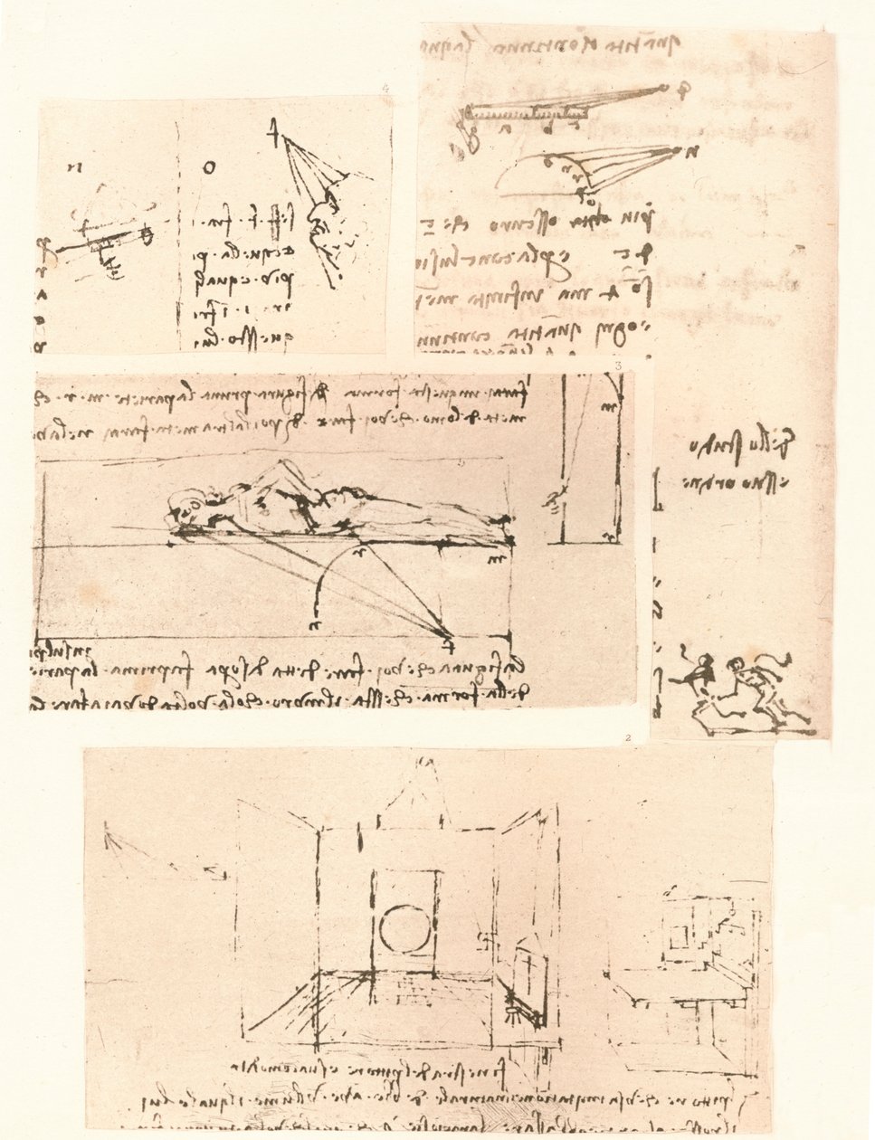 Čtyři kresby znázorňující praxi malby, c1472-c1519 1883 od Leonardo da Vinci