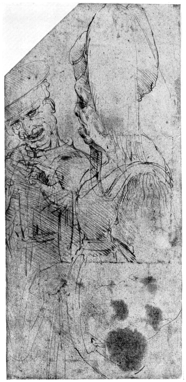 Groteskní pár, konec 15. nebo začátek 16. století 1954. od Leonardo da Vinci