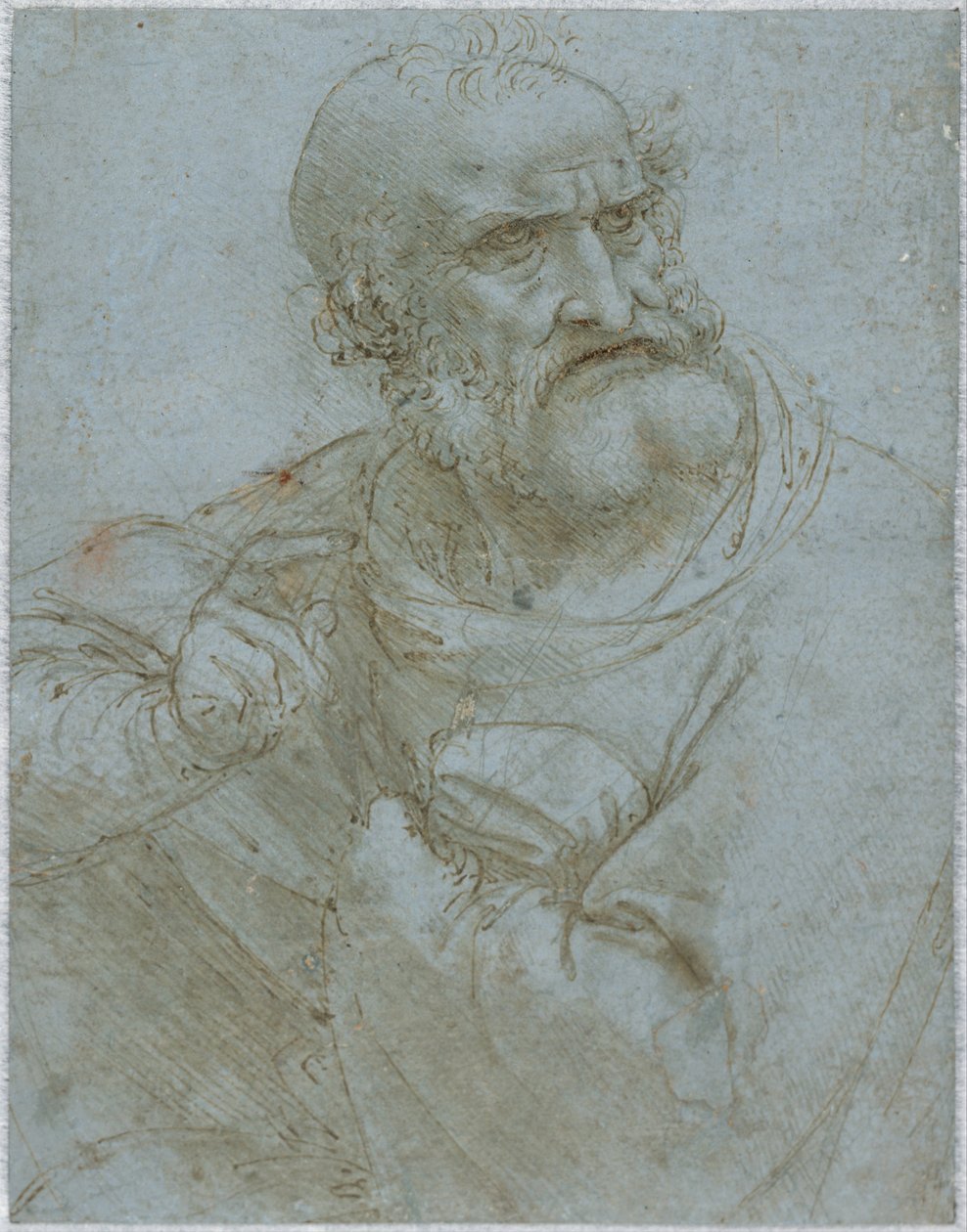 Poloviční postava apoštola, 1493-1495 od Leonardo da Vinci
