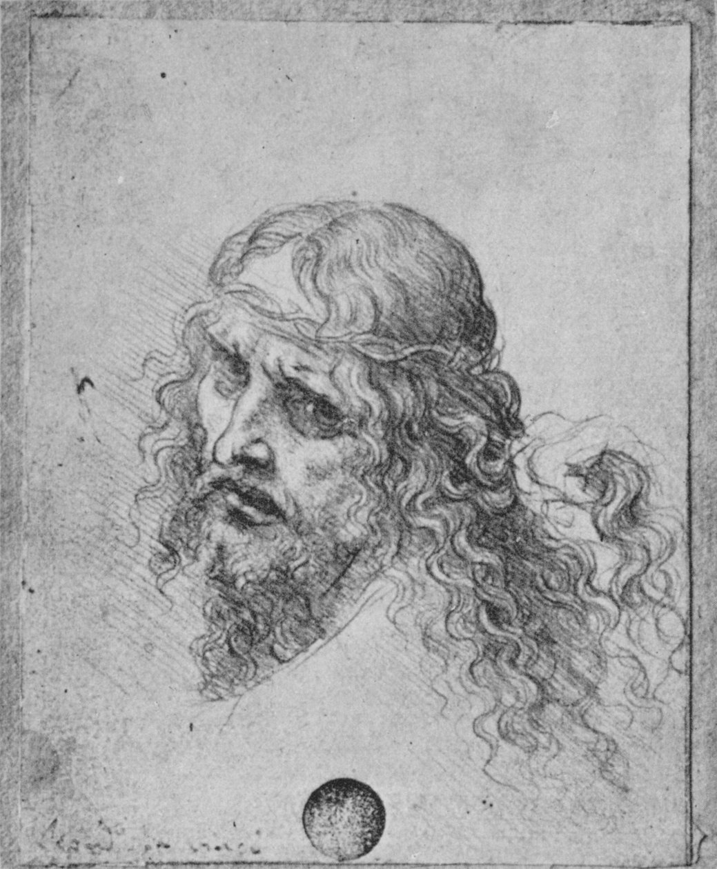 Hlava Krista, c1480 1945 od Leonardo da Vinci