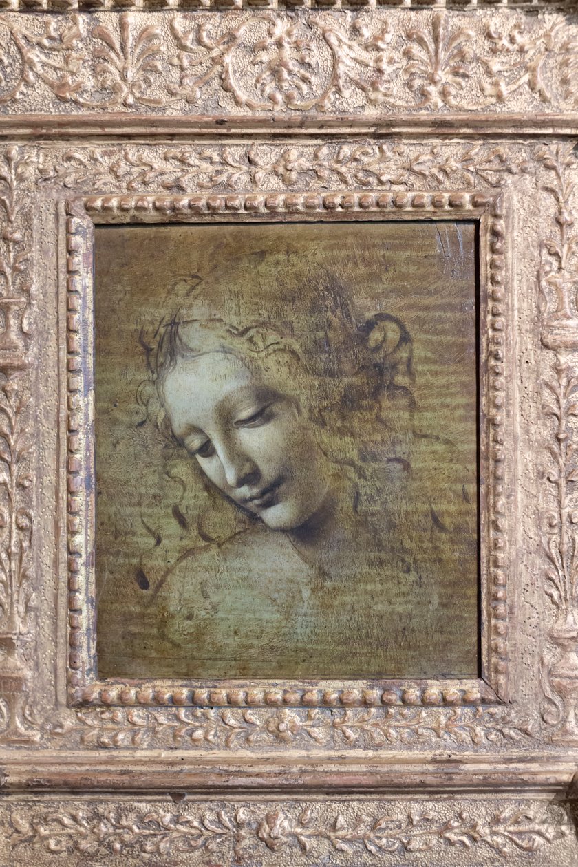 Hlava ženy, tzv. "la scapigliata", asi 1492-1501 (olej na desce) od Leonardo da Vinci