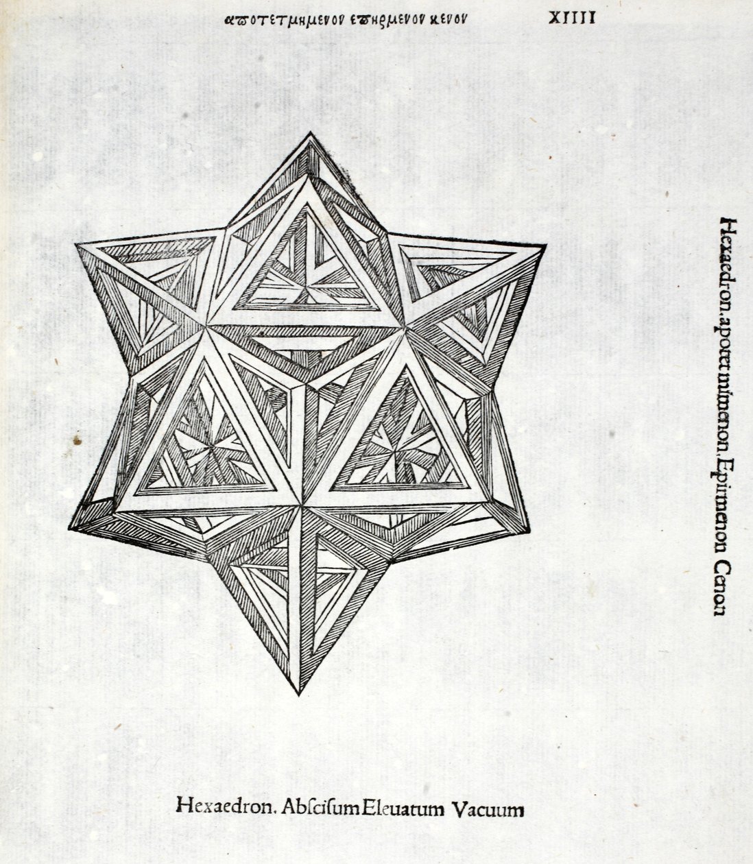 Hexacedron abscissum zvýšené vakuum, ilustrace z 