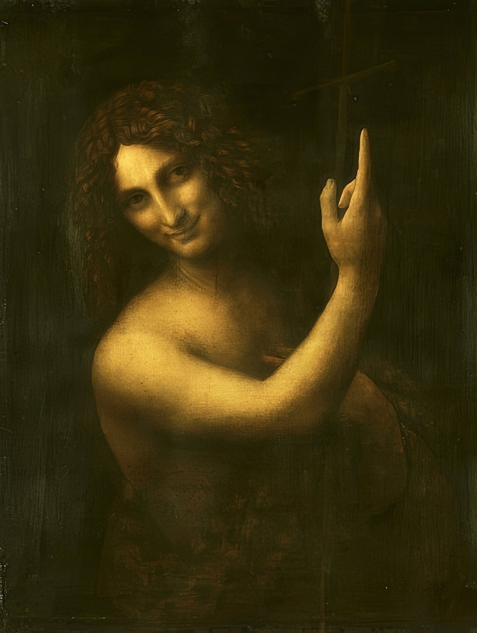 Jana Křtitele. 1513/16 od Leonardo da Vinci
