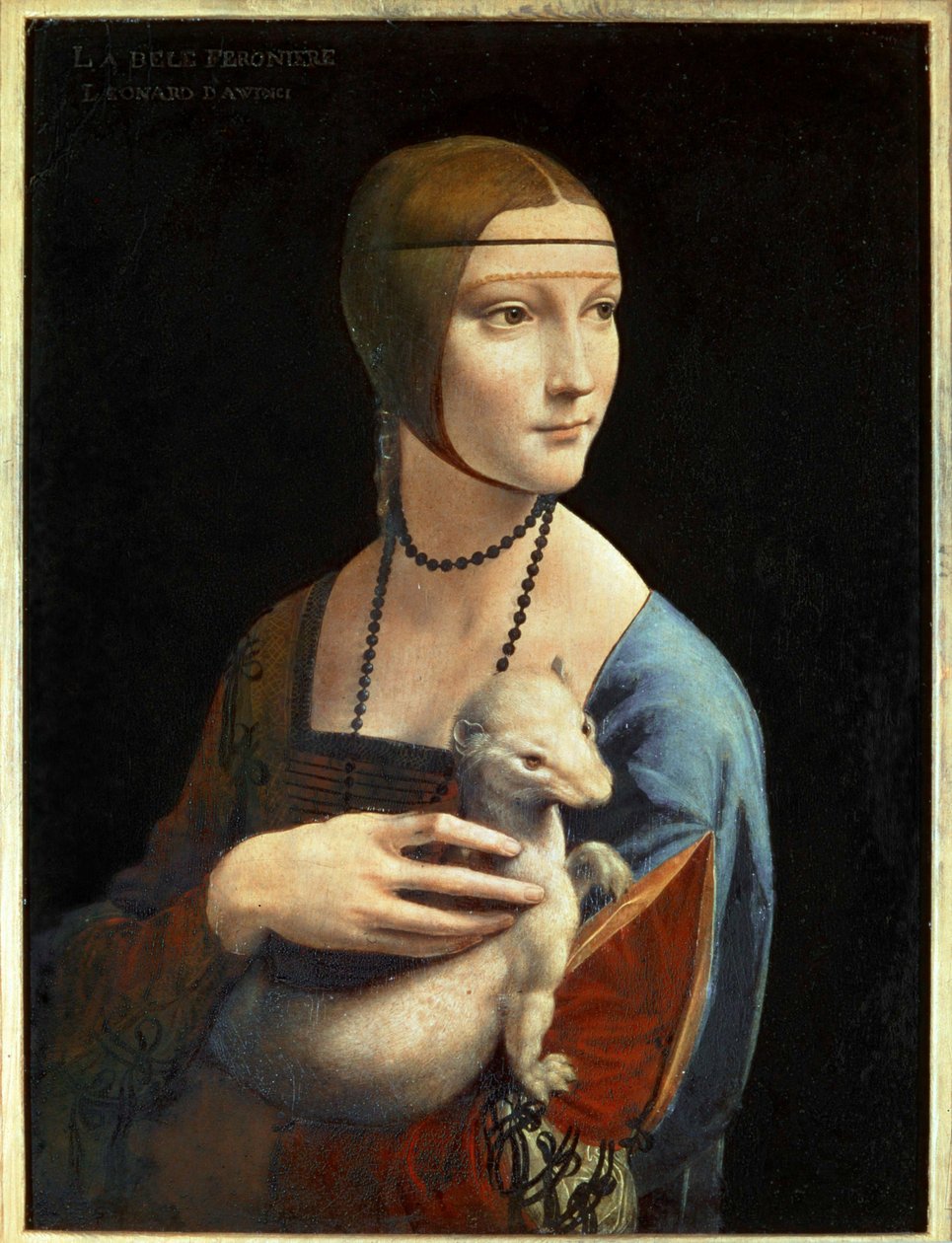 Dáma s erminem (malba na dřevě) od Leonardo da Vinci