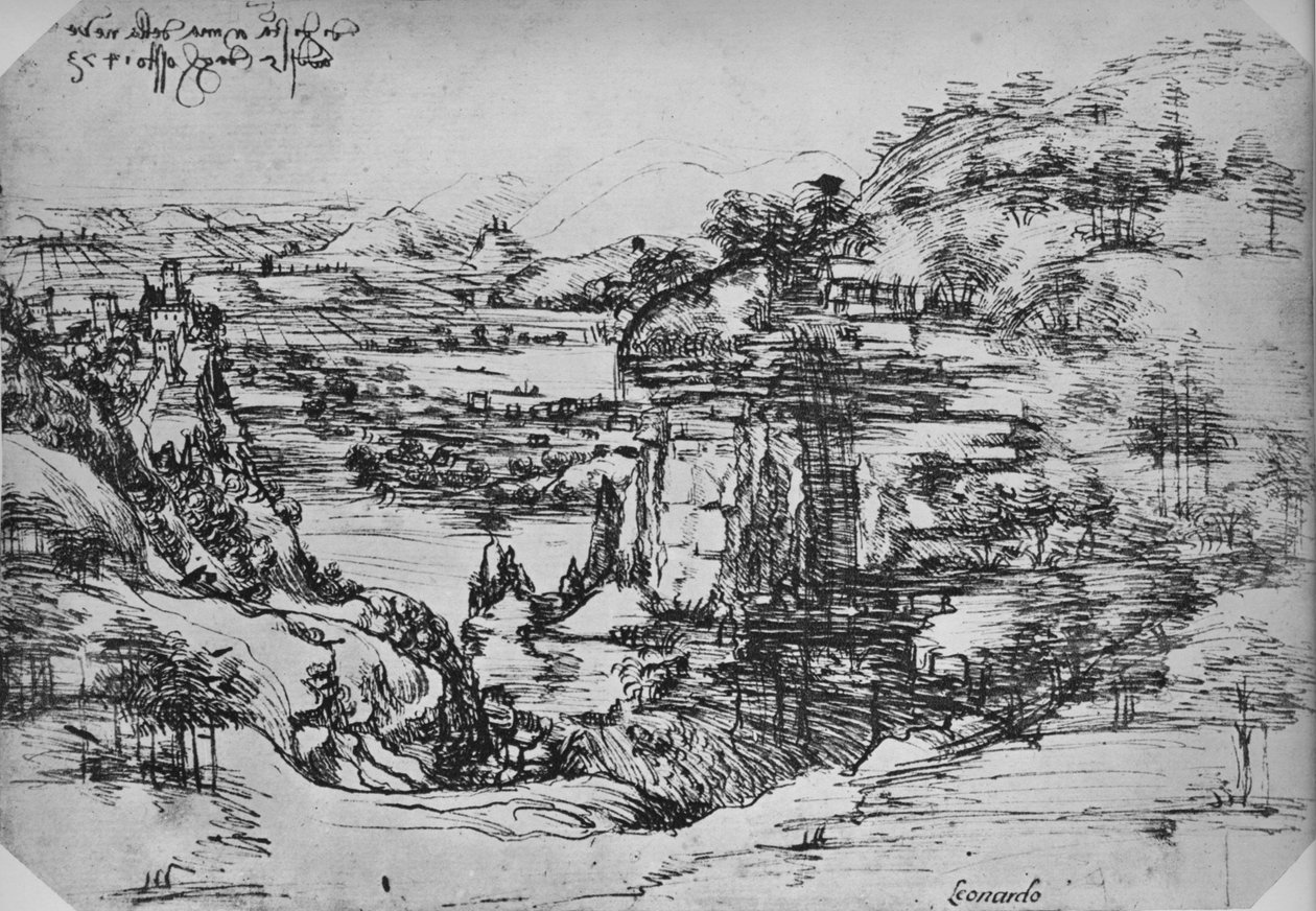 Krajina, c1480 1945 od Leonardo da Vinci