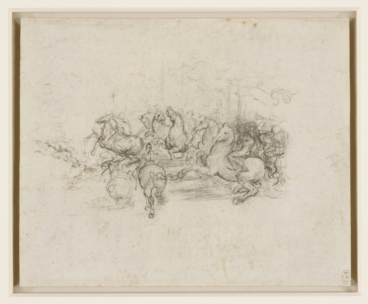 Leonardo da Vinci - RCIN 912339, Kavalkáda kolem roku 1503-4 od Leonardo da Vinci
