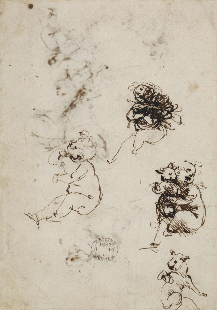 Leonardo da Vinci, objekt 1857.0110.1 - verso (British Museum) od Leonardo da Vinci