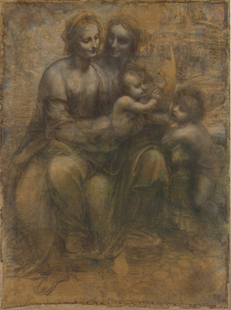 Panna Maria s dítětem a svatou Annou od Leonardo da Vinci