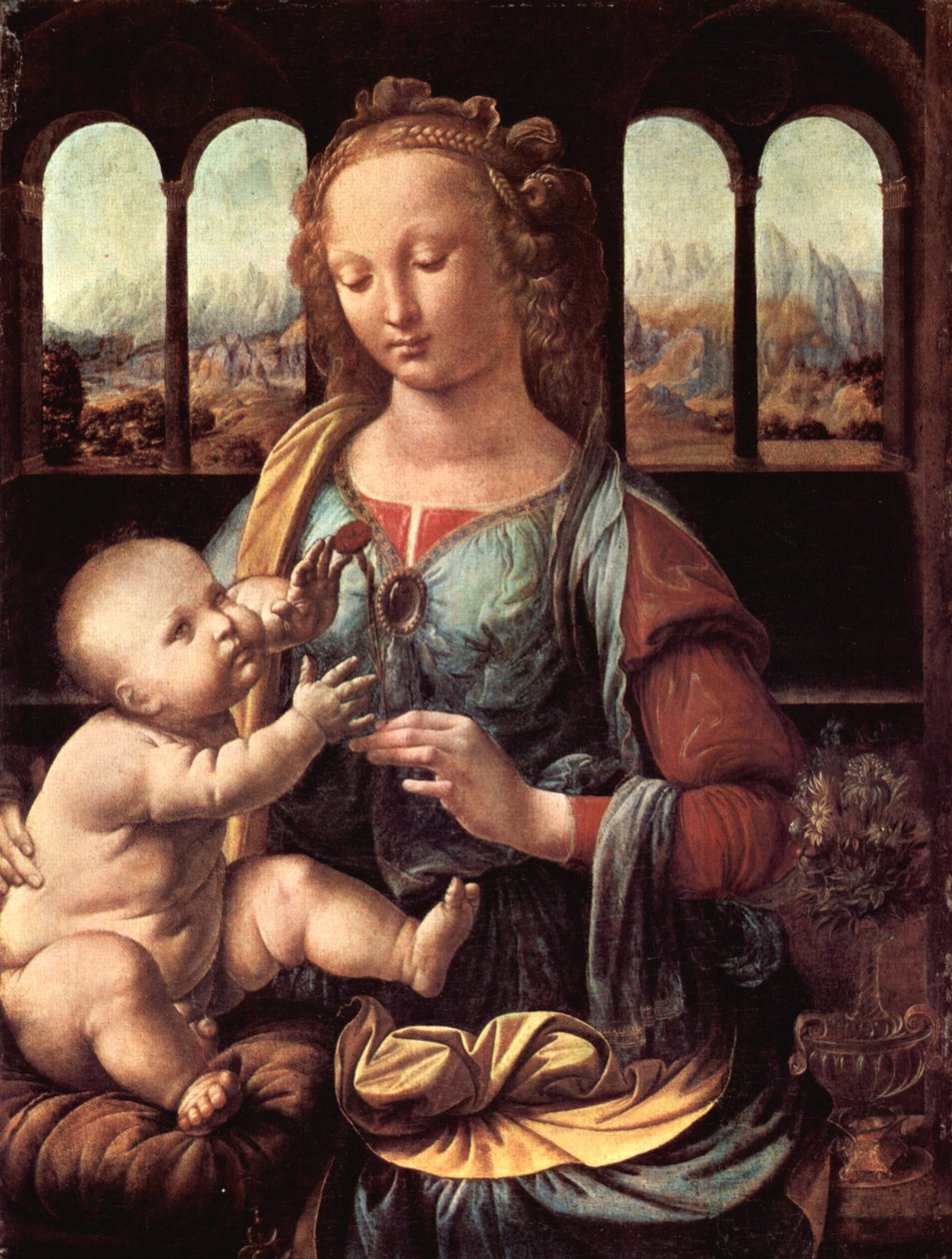 Madona s karafiátem od Leonardo da Vinci