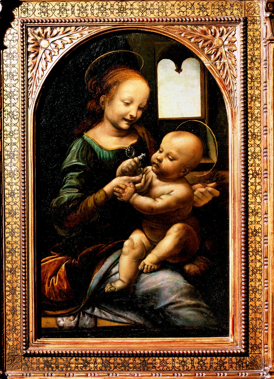 Madonna s květinou, Madonna Benois, 1478. od Leonardo da Vinci